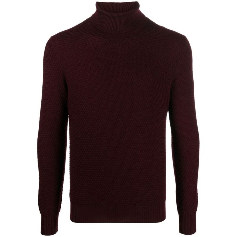 Tagliatore Men Burgundy Turtleneck